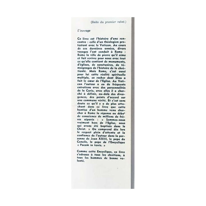 1. Aux portes de Vatican II réflexions d'un Luthérien de Richard Baumann aux éditions Mame 1964