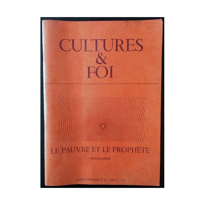 1. Le pauvre et le prophète de Pierre Ganne aux éditions Culture & foi