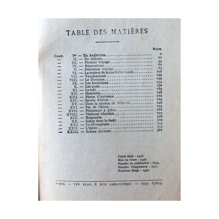 1. La naissance de Jalna de Mazo de la Roche aux éditions librairie Plon