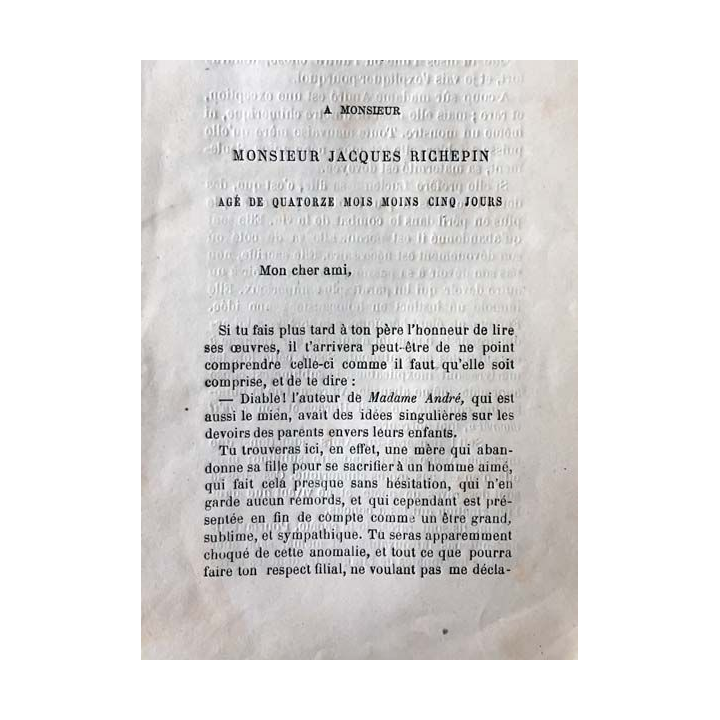 1. Madame André de Jean Richepin aux éditions Maurice Dreyfus 1881