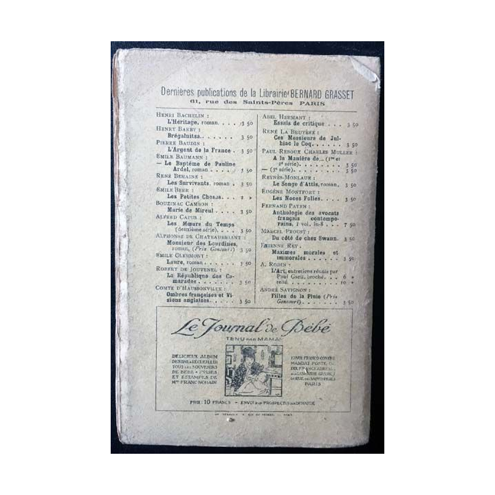 1. A la Manière de... de Paul Redoux et Charles Muller aux éditions Bernard Grasset 1914