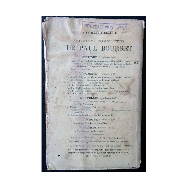 1. Le justicier de Paul Bourget aux éditions librairie Plon 1919