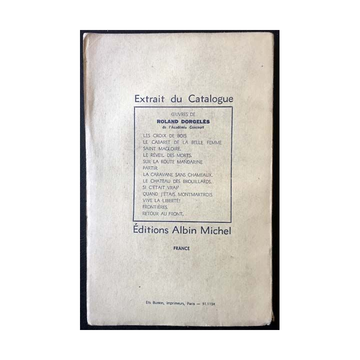 1. Route des tropiques de Roland Dorgelès aux éditions Albin Michel 1944