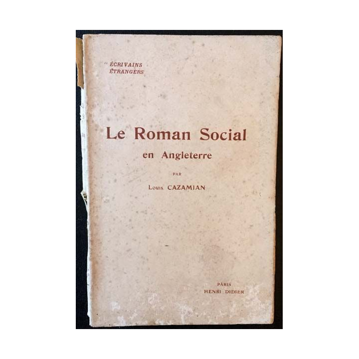 1. Le Roman Social en Angleterre de Louis Calamina aux éditions Henri Didier