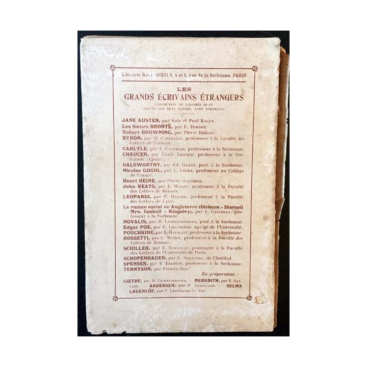 1. Le Roman Social en Angleterre de Louis Calamina aux éditions Henri Didier