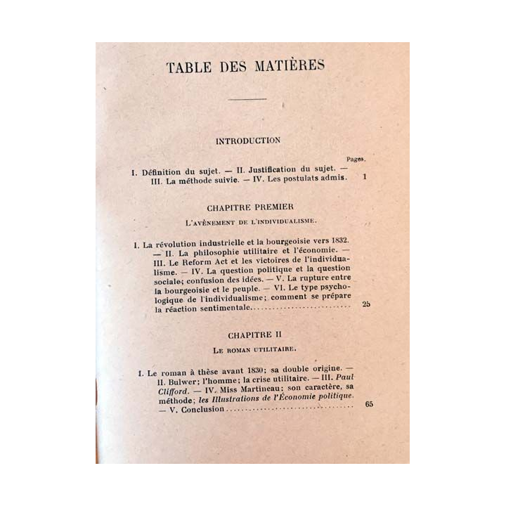 1. Le Roman Social en Angleterre de Louis Calamina aux éditions Henri Didier
