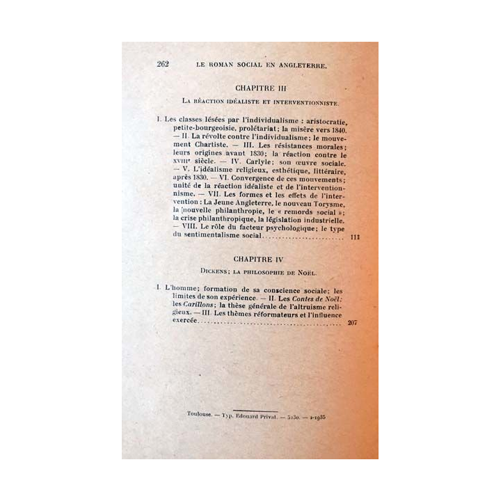1. Le Roman Social en Angleterre de Louis Calamina aux éditions Henri Didier