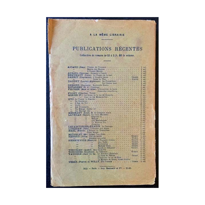 1. Panajon Canaille et Cie de Frédéric Mauzens aux éditions Ernest Flammarion