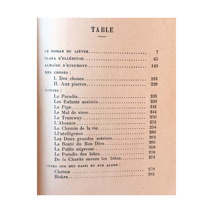 1. Le Roman du Lièvre  de Francis Jammes aux éditions Mercure de France