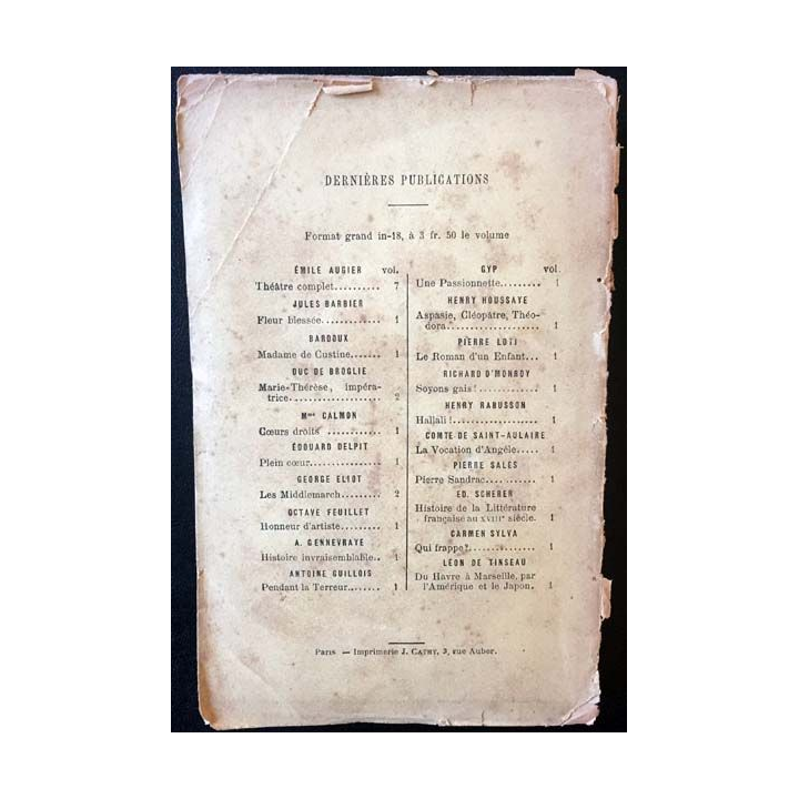 1. Le livre de la pitié et de la mort de Pierre Loti aux éditions Calmann-Lévy 1891