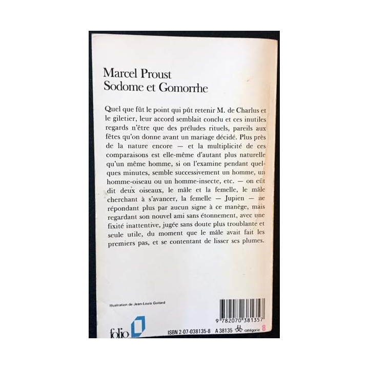 1. Sodome et Gomorrhe de Marcel Proust aux éditions Gallimard 1988