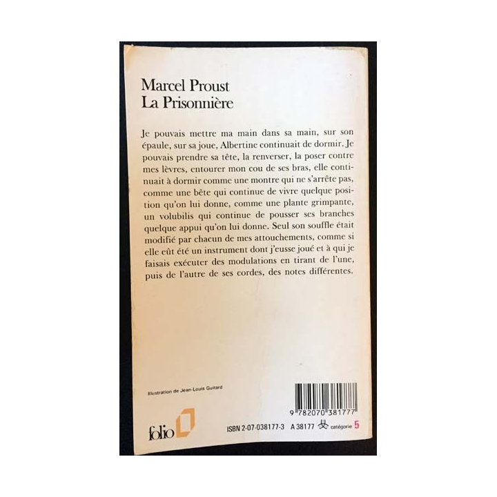 1. La prisonnière de Marcel Proust aux éditions Gallimard 1988