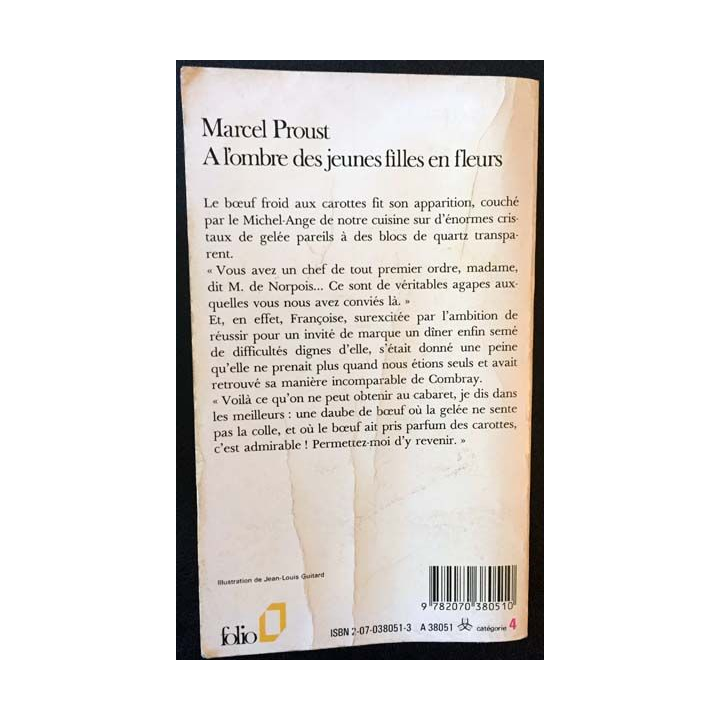 1. A l'ombre des jeunes filles en fleurs de Marcel Proust aux éditions Gallimard 1988