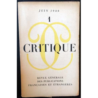 1. Critique n°1 Revue générale des publications française et étrangères Juin 1946