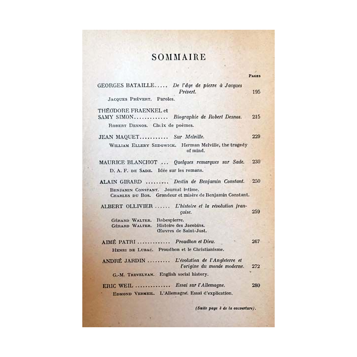 1. Critique n°3-4 Revue générale des publications françaises et étrangères Aout-Septembre 1946