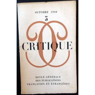 1. Critique n°5 Revue générale des publications françaises et étrangères Octobre 1946
