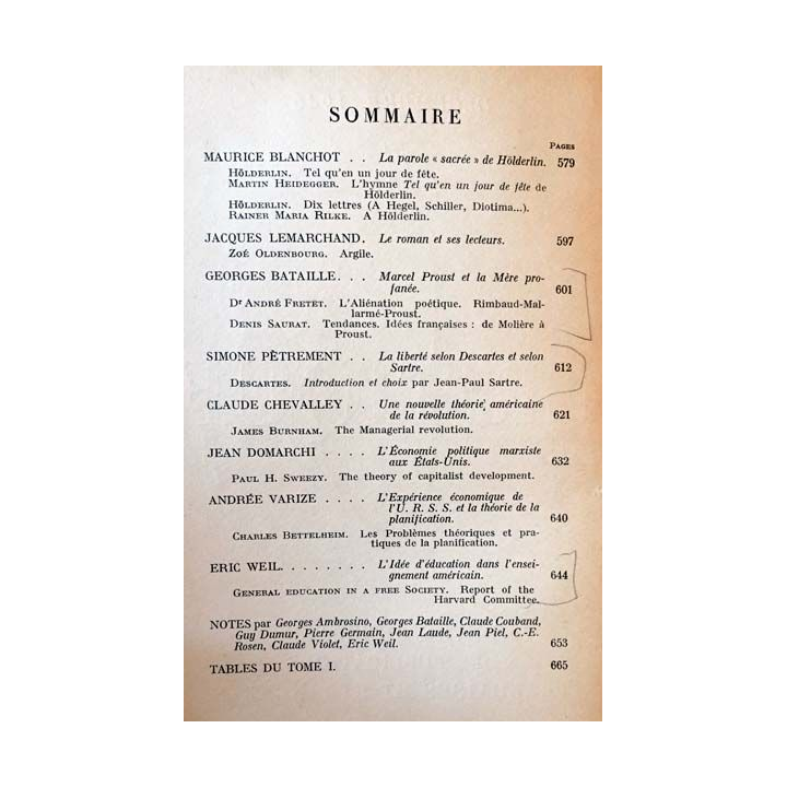 1. Critique n°7 Revue générale des publications françaises et étrangères Décembre 1946