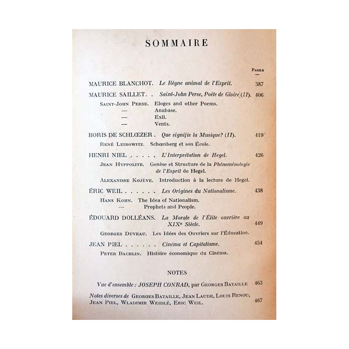 1. Critique n°18 Revue générale des publications françaises et étrangères Novembre 1947