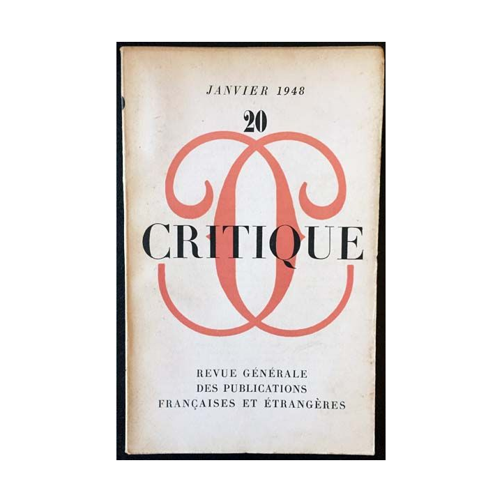 1. Critique n°20 Revue générale des publications françaises et étrangères Janvier 1948