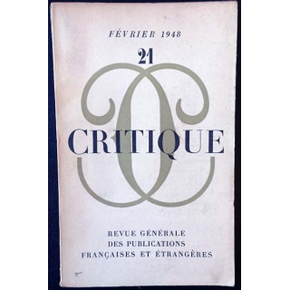 1. Critique n°21 Revue générale des publications françaises et étrangères Février 1948