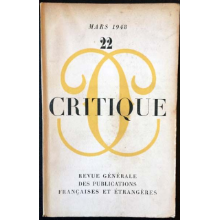 1. Critique n°22 Revue générale des publications françaises et étrangères Mars 1948
