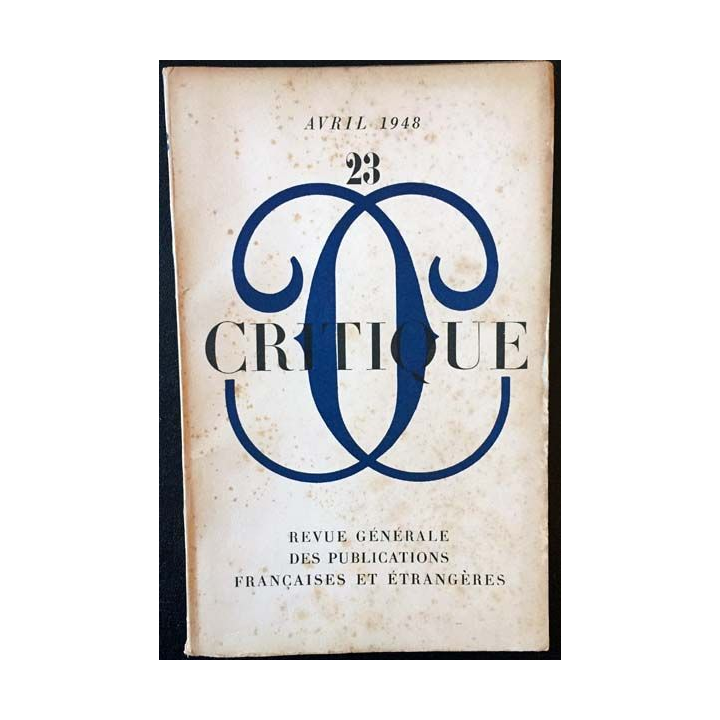 1. Critique n°23 Revue générale des publications françaises et étrangères Avril 1948