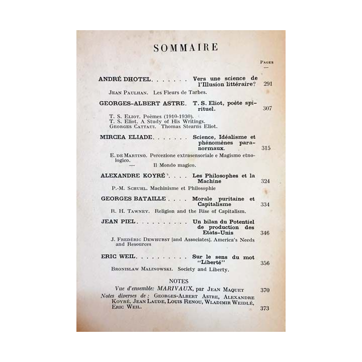 1. Critique n°23 Revue générale des publications françaises et étrangères Avril 1948