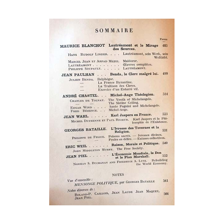 1. Critique n°25 Revue générale des publications françaises et étrangères Juin 1948