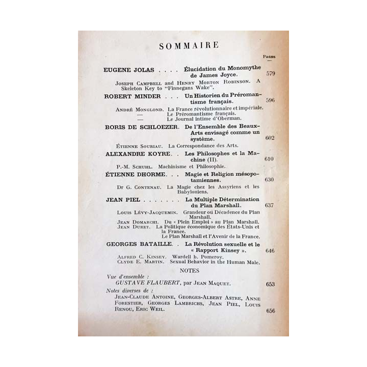 1. Critique n°26 Revue générale des publications françaises et étrangères Juillet 1948