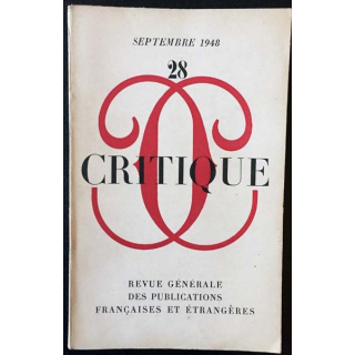 1. Critique n°28 Revue générale des publications françaises et étrangères Septembre 1948
