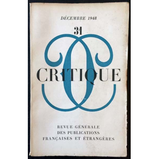 1. Critique n°31 Revue générale des publications françaises et étrangères Décembre 1948