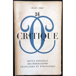 1. Critique n°34 Revue générale des publications françaises et étrangères Mars 1949