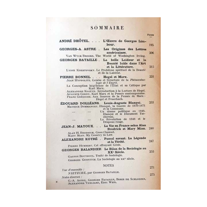 1. Critique n°34 Revue générale des publications françaises et étrangères Mars 1949