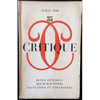 1. Critique n°35 Revue générale des publications françaises et étrangères Avril 1949