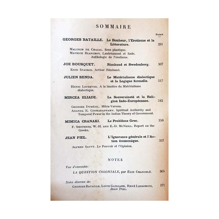 1. Critique n°35 Revue générale des publications françaises et étrangères Avril 1949