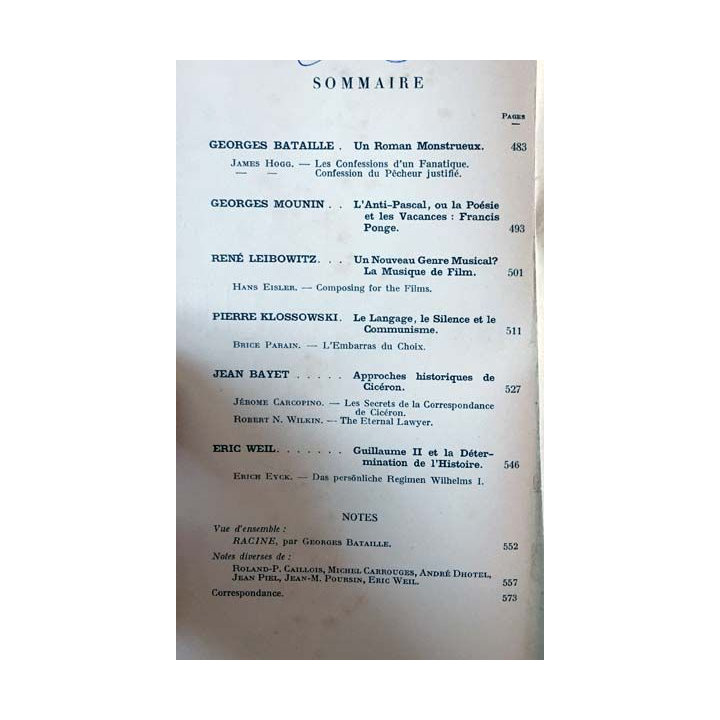 1. Critique n°37 Revue générale des publications françaises et étrangères Juin 1949