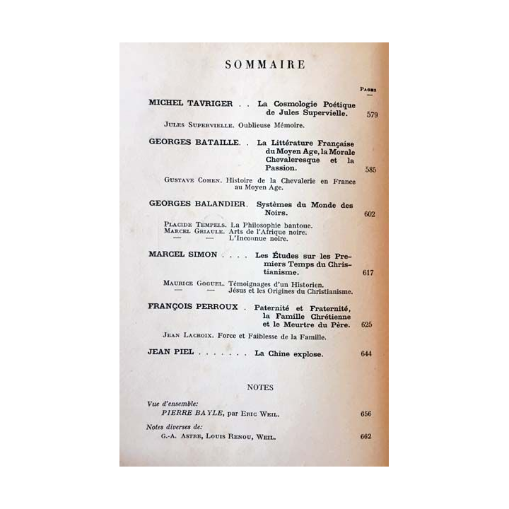 1. Critique n°38 Revue générale des publications françaises et étrangères Juillet 1949