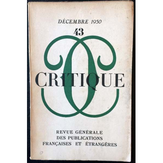 1. Critique n°43 Revue générale des publications françaises et étrangères Décembre 1950