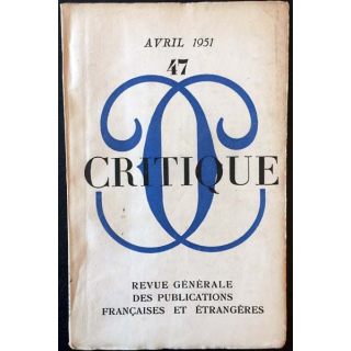 1. Critique n°47 Revue générale des publications françaises et étrangères Avril 1951