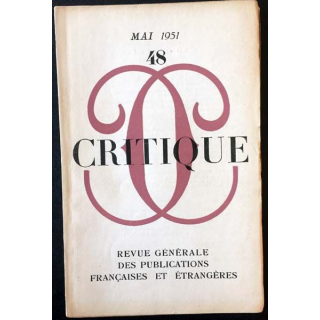 1. Critique n°48 Revue générale des publications françaises et étrangères Mai 1951