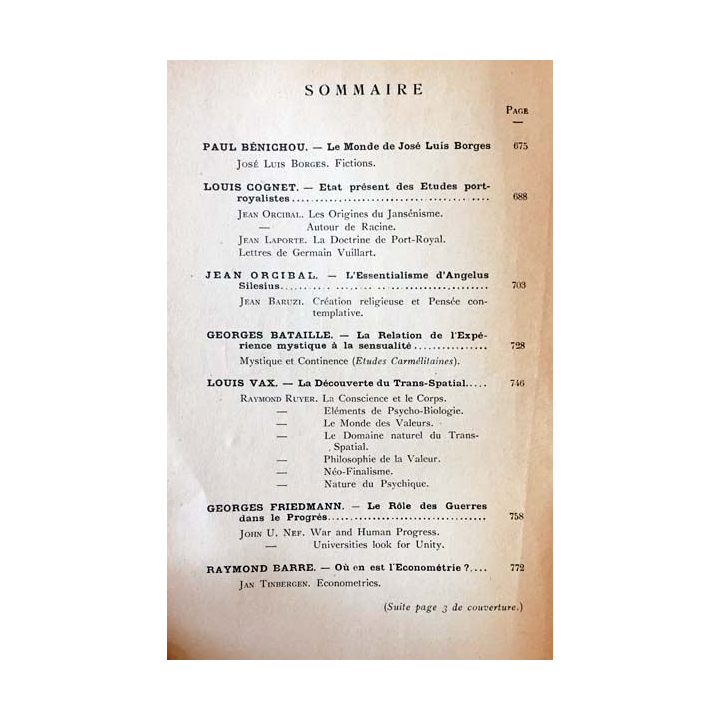 1. Critique n°63-64 Revue générale des publications françaises et étrangères Aout-Septembre 1952