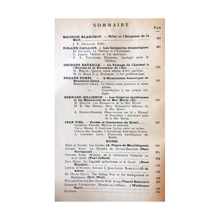 1. Critique n°71 Revue générale des publications françaises et étrangères Avril 1953