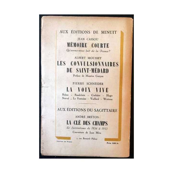 1. Critique n°78 Revue générale des publications françaises et étrangères Novembre 1953