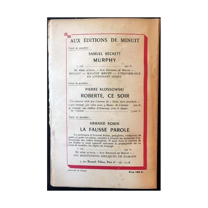 1. Critique n°81 Revue générale des publications françaises et étrangères Février 1954
