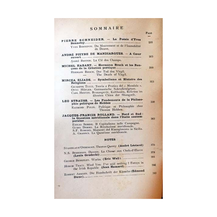 1. Critique n°83 Revue générale des publications françaises et étrangères Avril 1954