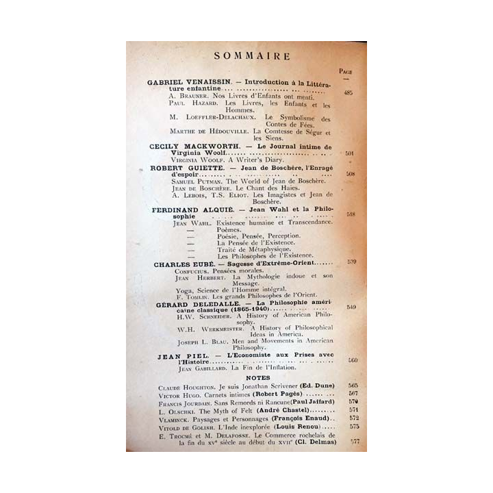 1. Critique n°85 Revue générale des publications françaises et étrangères Juin 1954