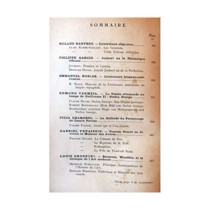 1. Critique n°86-87 Revue générale des publications françaises et étrangères Juillet-Aout 1954