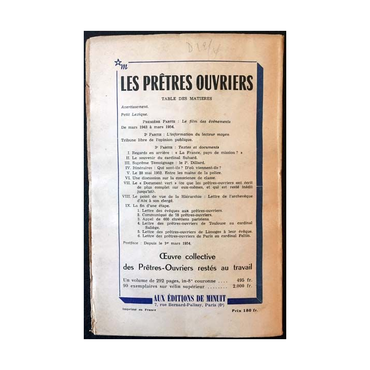 1. Critique n°91 Revue générale des publications françaises et étrangères Décembre 1954