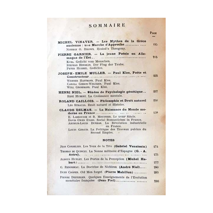 1. Critique n°94 Revue générale des publications françaises et étrangères Mars 1955