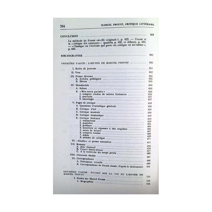 1. Marcel Proust - critique littéraire Tome I et II de René de Chantal aux éditions Les presses de l'Université de Montréal